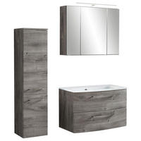 BADEZIMMER  in 110 cm  - Eichefarben/Eiche grau, KONVENTIONELL, Glas/Holzwerkstoff (110cm) - Held