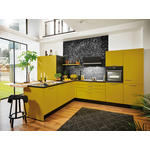 EINBAUKÜCHE   - Currygelb, Design, Holzwerkstoff - Novel