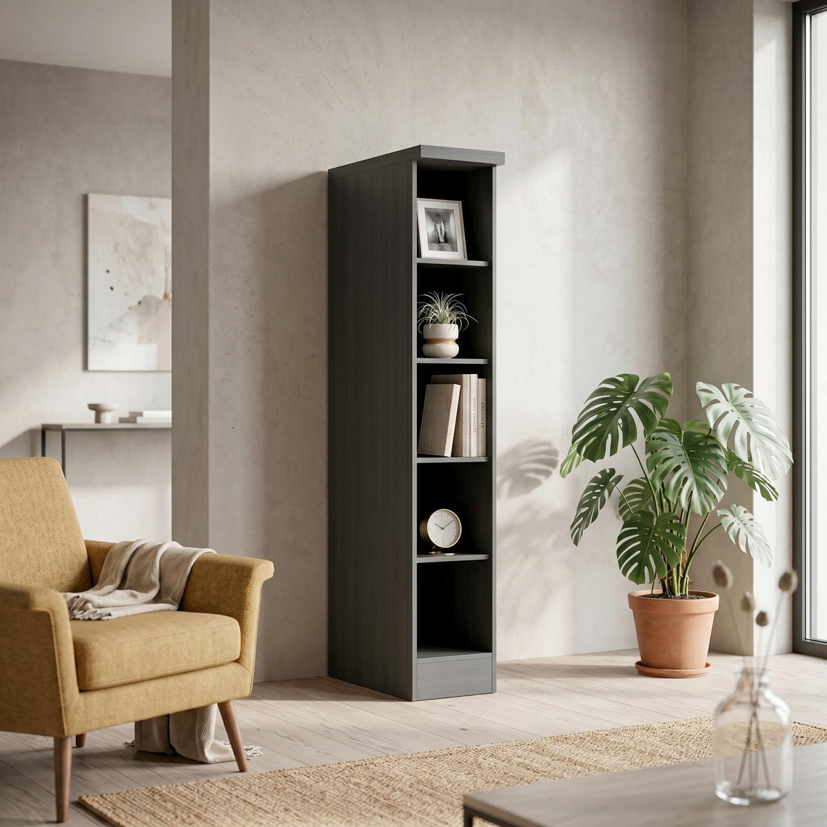 REGAL  30/166/60 cm Graphitfarben  - Graphitfarben, Design, Holzwerkstoff (30/166/60cm) - Held