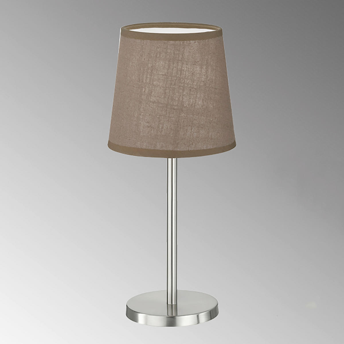 BORDSLAMPA 14/30 cm   - brun/nickelfärgad, Basics, metall/textil (14/30cm)