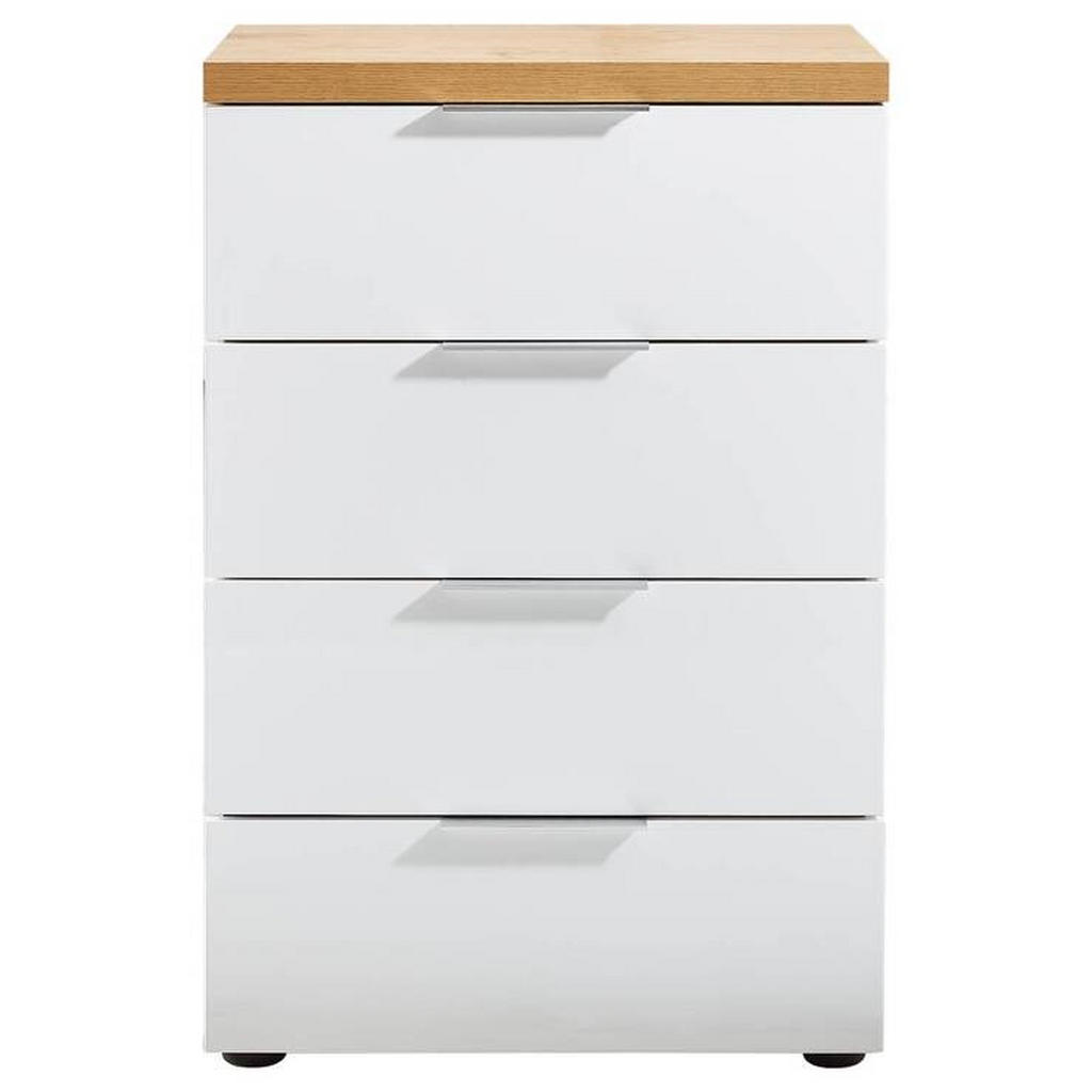 Thumbnail - Xora Kommode, Weiß, Eiche, Metall, 4 Schubladen, 60x89x43 cm, Beimöbel erhältlich, Wohnzimmer, Kommoden & Sideboards, Ko...