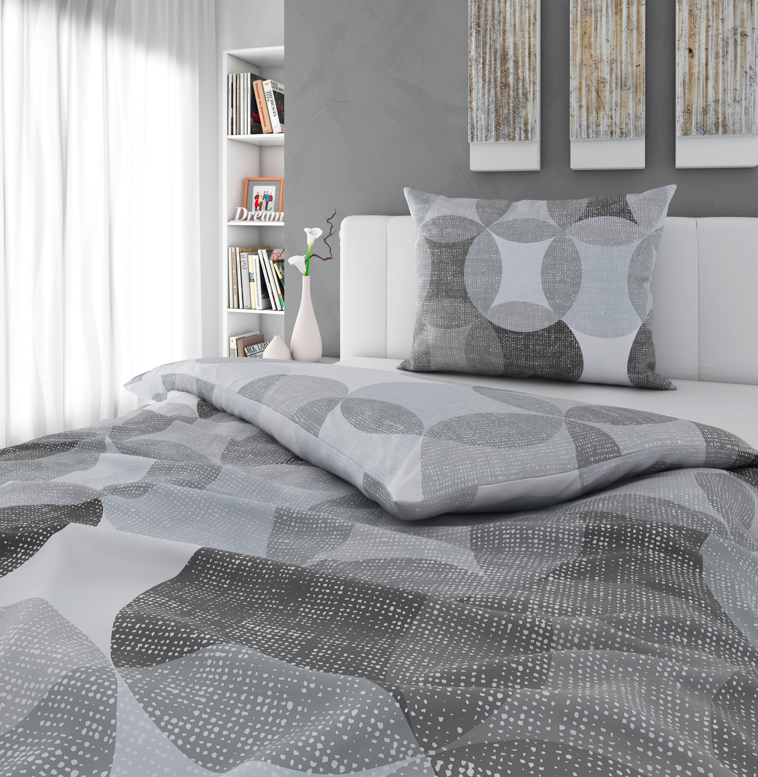 POVLEČENÍ, flanel, antracitová, 140/200 cm - antracitová, Konvenční, textil (140/200cm) - Novel