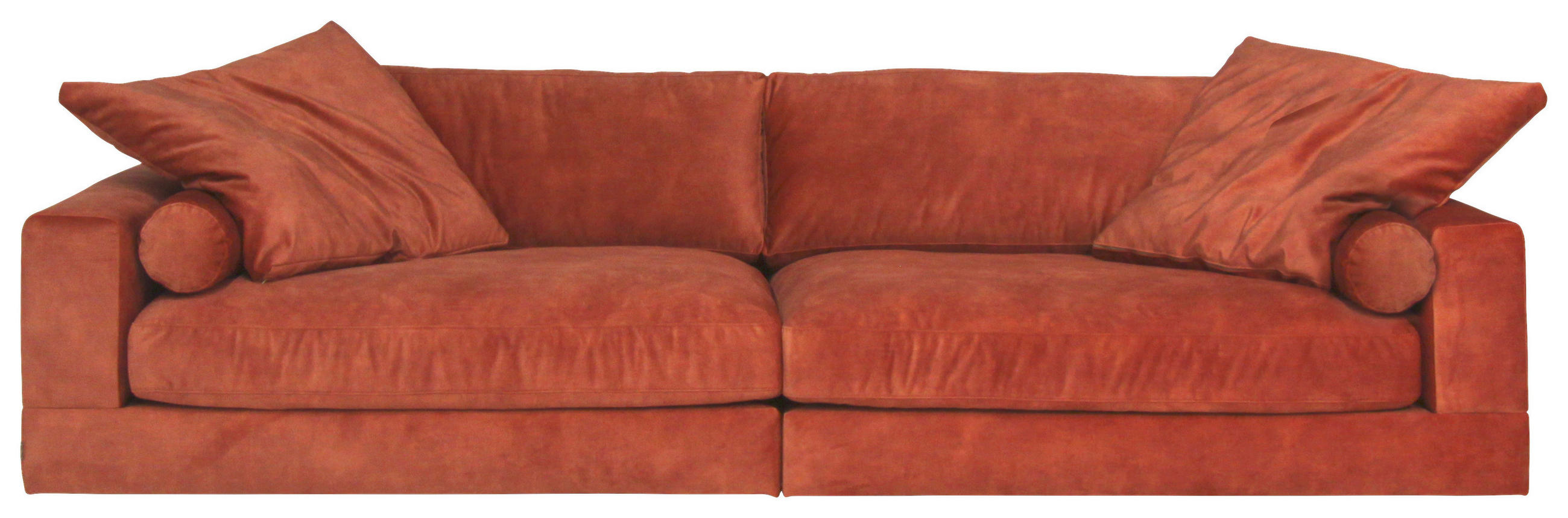 SOFFA i orange  - orange, Klassisk, trä/textil (284/120cm) - Novel