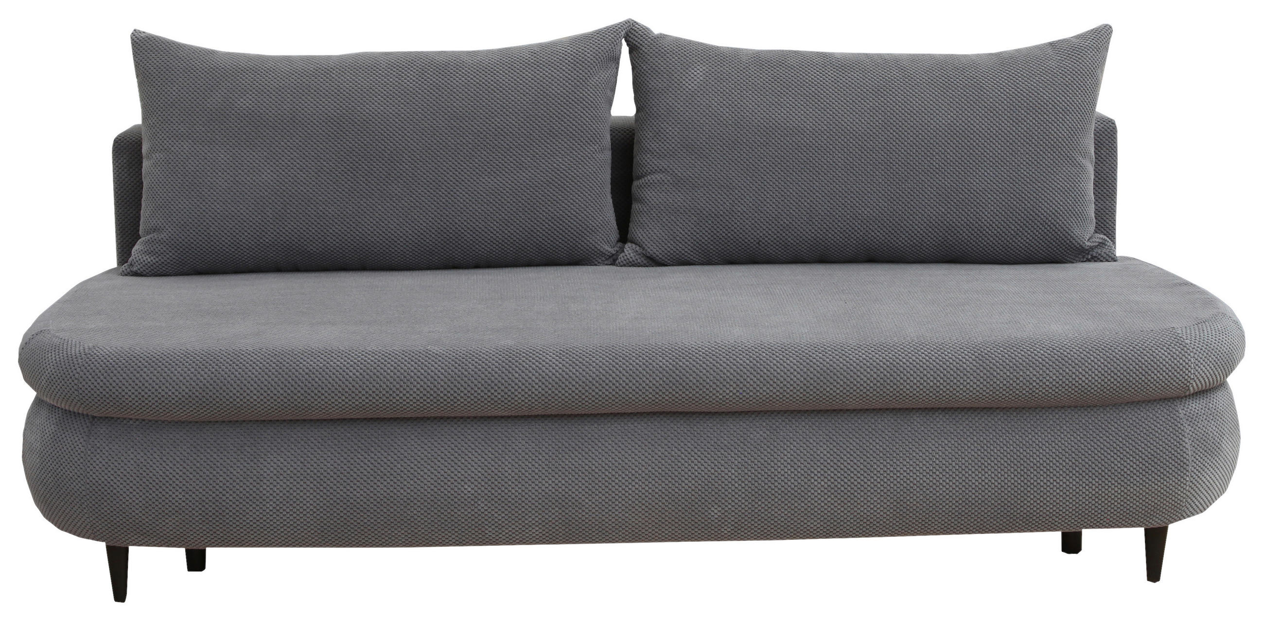 CANAPEA EXTENSIBILĂ textil gri  - negru/gri, Design, lemn/textil (213/89/105cm) - Novel