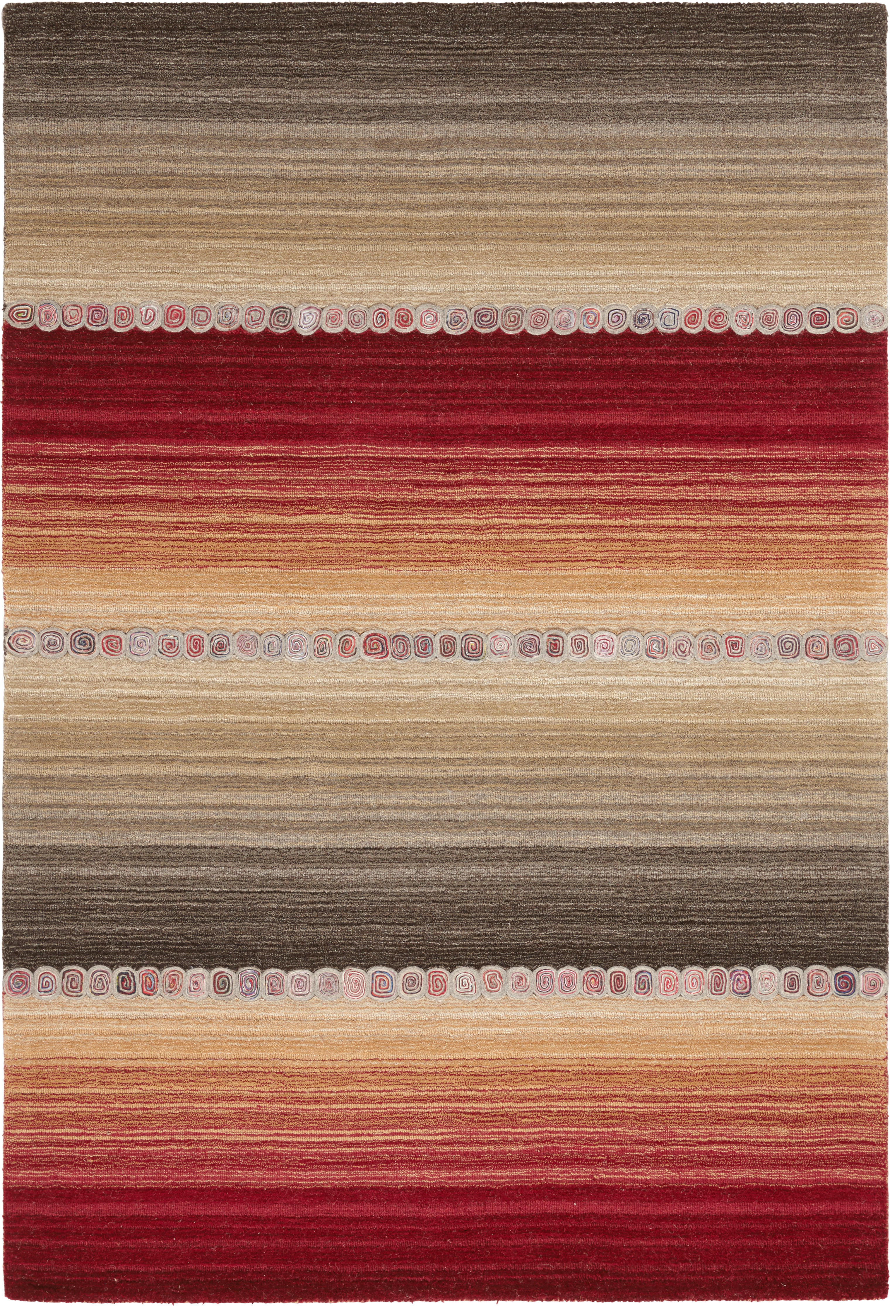 ORIENTTEPPICH  Twilight in Red  - Rot/Grau, KONVENTIONELL, Textil (60/90cm) - Cazaris