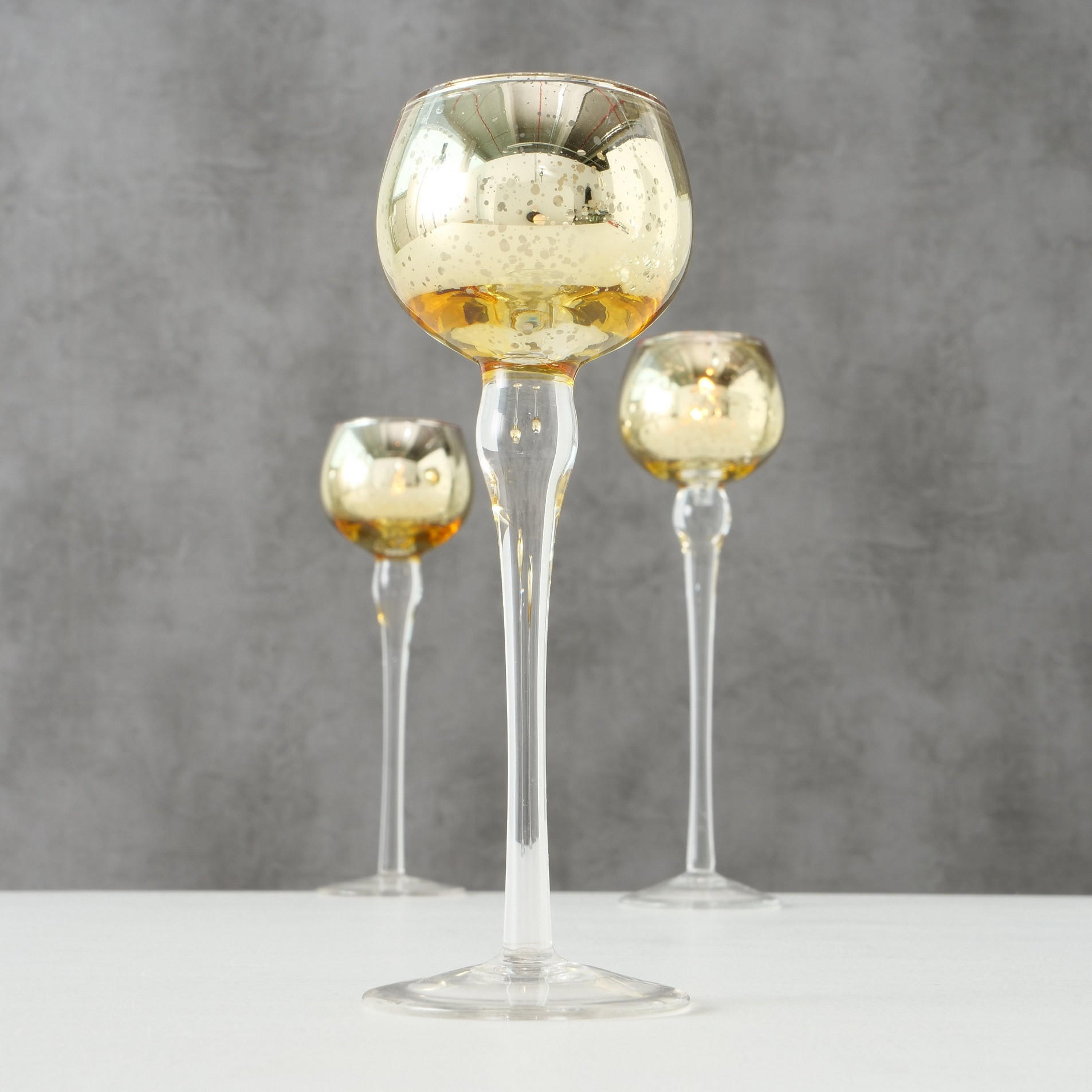 WINDLICHT - Goldfarben, Lifestyle, Glas (7/22cm) - Ambia Home