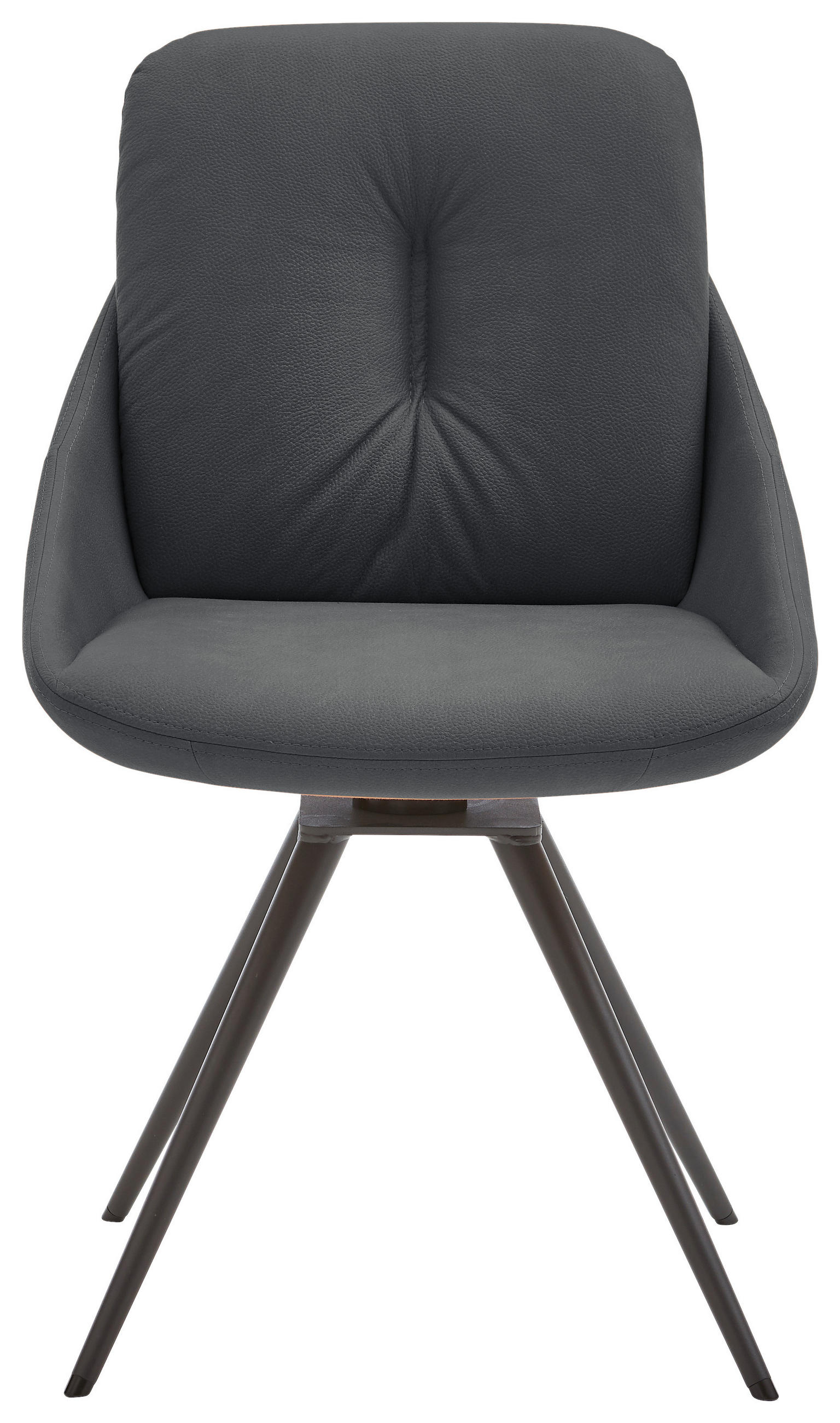 STUHL  in Stahl Metall, Textil  - Anthrazit/Grau, Design, Textil/Metall (55/91/64cm) - Venjakob