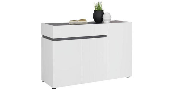 SIDEBOARD 120,2/80,1/42,6 cm  - Anthrazit/Schwarz, Design, Holzwerkstoff/Kunststoff (120,2/80,1/42,6cm) - Voleo