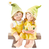 DEKOFIGUR KIND  - Gelb, LIFESTYLE, Kunststoff (19,5/27,5/11,5cm)