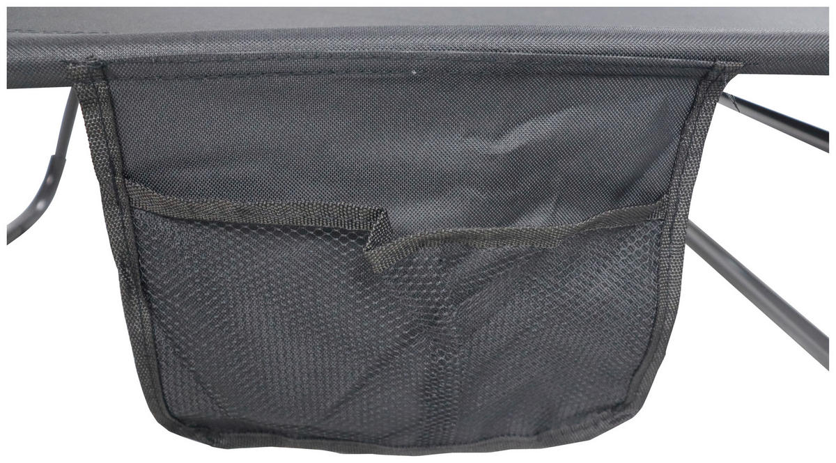 GARTENLIEGE 55/24/185 cm  - Anthrazit/Schwarz, Modern, Kunststoff/Textil (55/24/185cm) - Ambia Garden