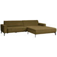 ECKSOFA  in Flachgewebe Khaki  285/190 cm  - Khaki/Schwarz, Design, Textil/Metall (285/190cm) - Johann Jakob