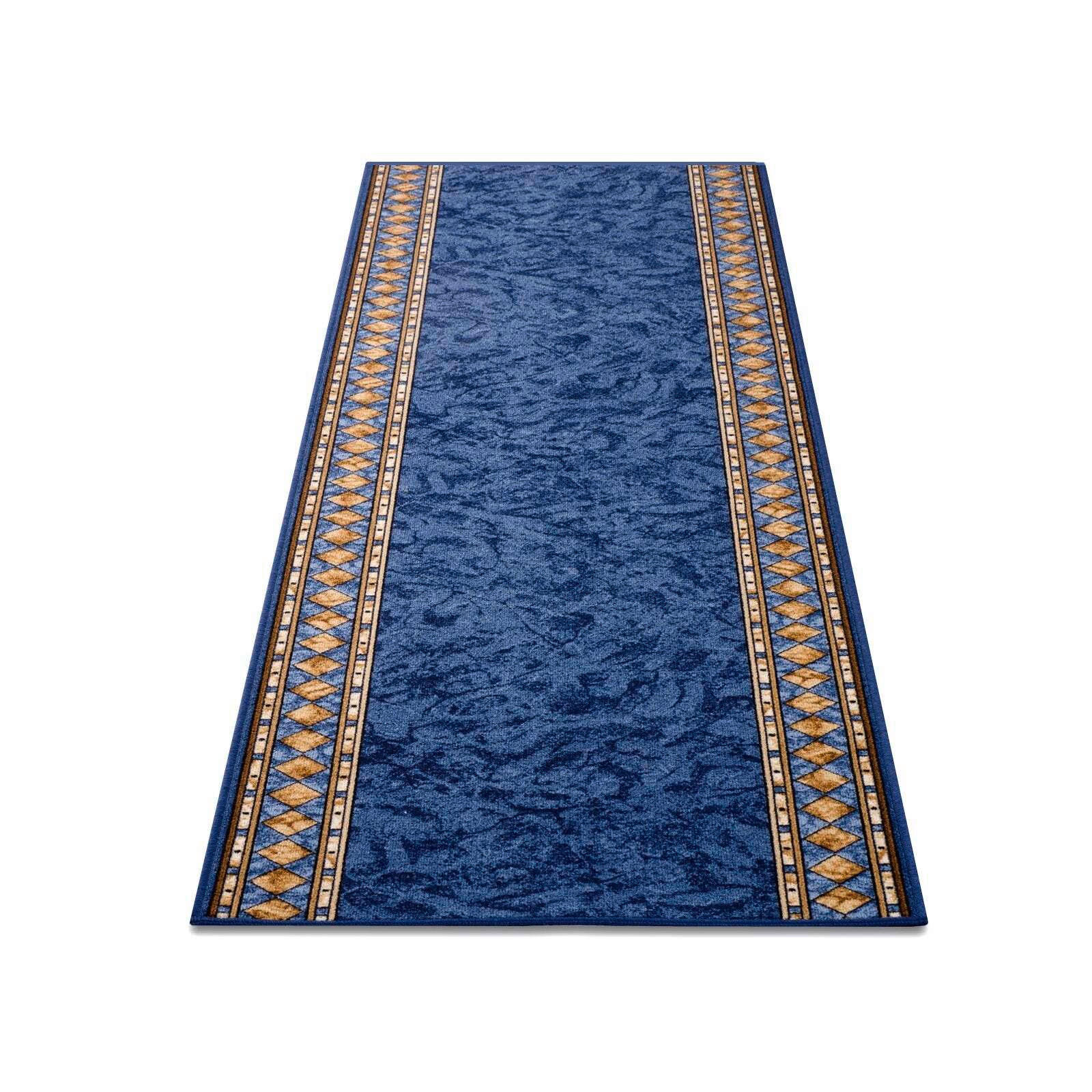 LÄUFER 80/450 cm FD - Blau, KONVENTIONELL, Kunststoff/Textil (80/450cm)