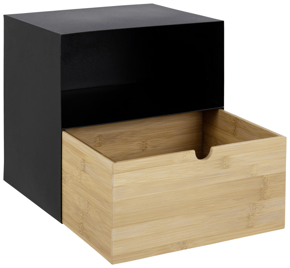 SÄNGBORD i bambu naturfärgad, svart  - svart/naturfärgad, Modern, metall/trä (30/30/25cm) - Best Price