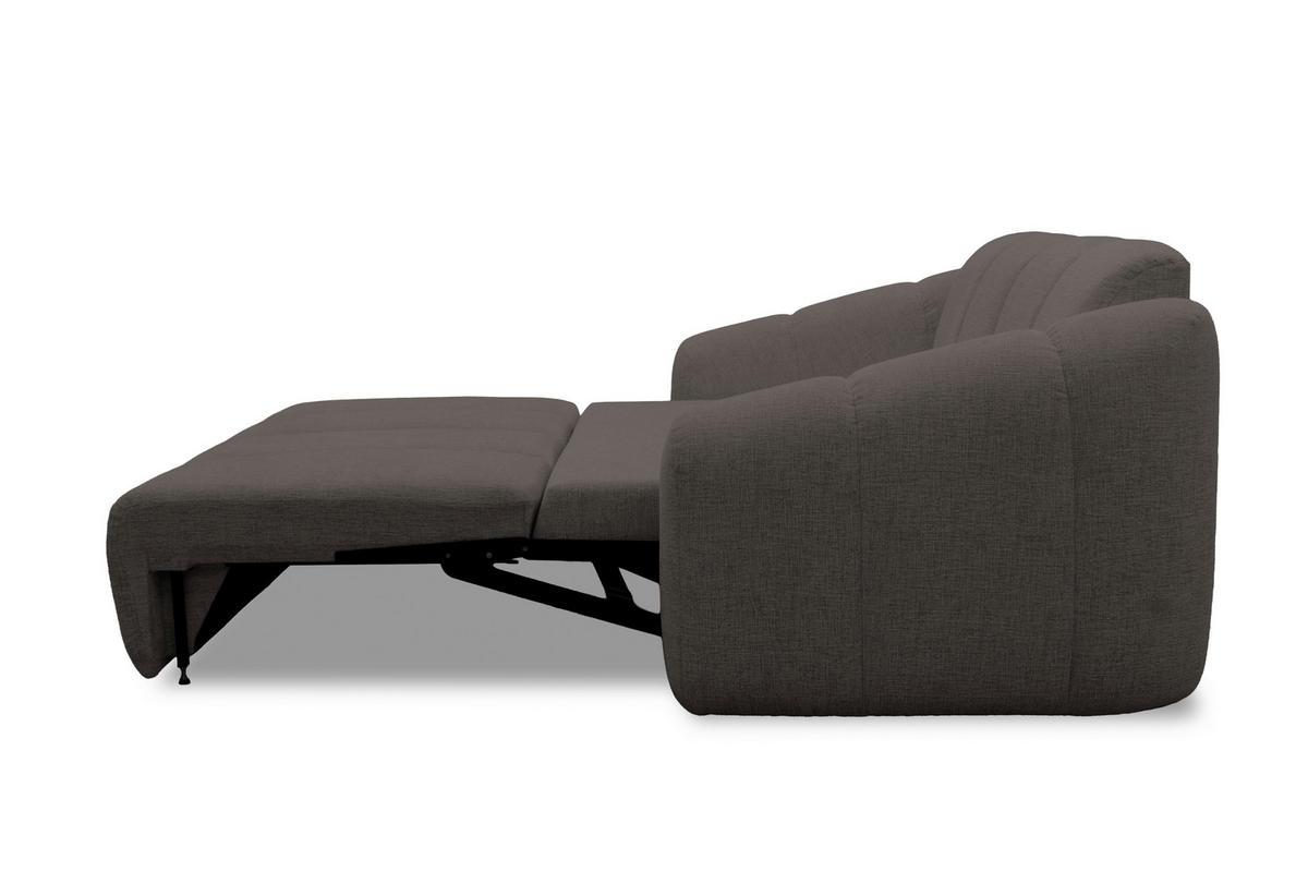 SCHLAFSOFA Chenille Dunkelbraun  - Beige/Dunkelbraun, MODERN, Kunststoff/Textil (192/85/110cm) - Livetastic