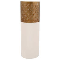 BODENVASE 60 cm  - Hellrosa/Goldfarben, Trend, Metall (20/60cm) - Kayoom