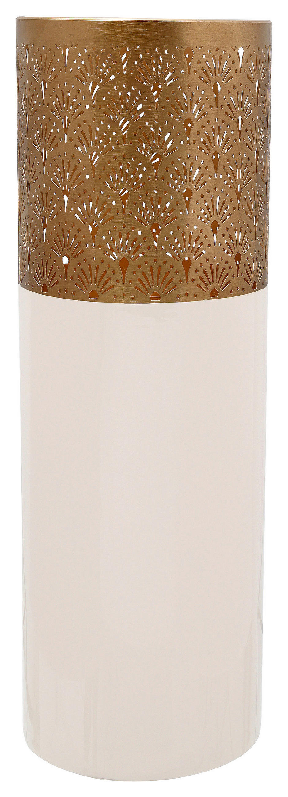 BODENVASE 60 cm  - Hellrosa/Goldfarben, Trend, Metall (20/60cm) - Kayoom