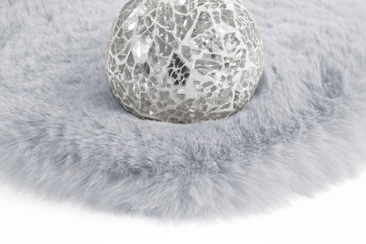 KOBEREC S VYSOKÝM VLASEM, 160 cm modrá, šedá - šedá/modrá, Trend, textil (160cm)