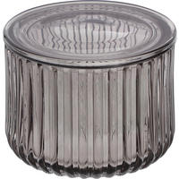 ZÁSOBNÍK NA KOSMETICKÉ TAMPON šedá - šedá, Basics, sklo (9,5/7,5cm) - Homeware