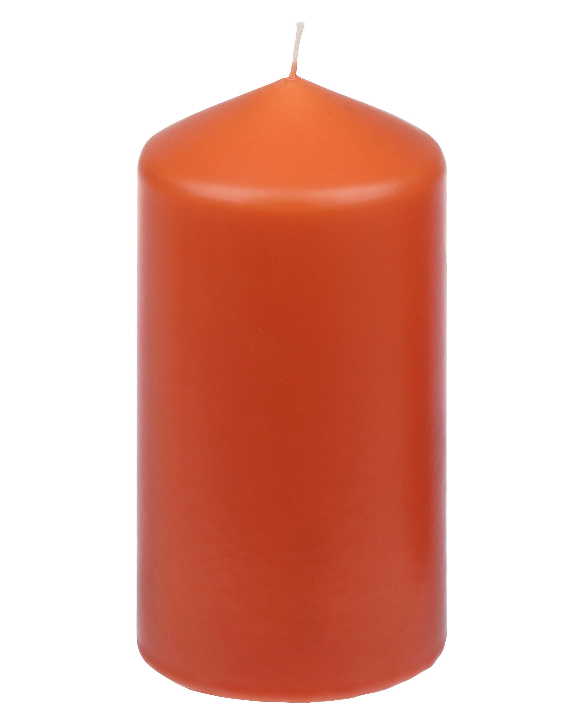 STUMPENKERZE  - Dunkelorange, Basics, Naturmaterialien (7,7/15,0cm) - Steinhart