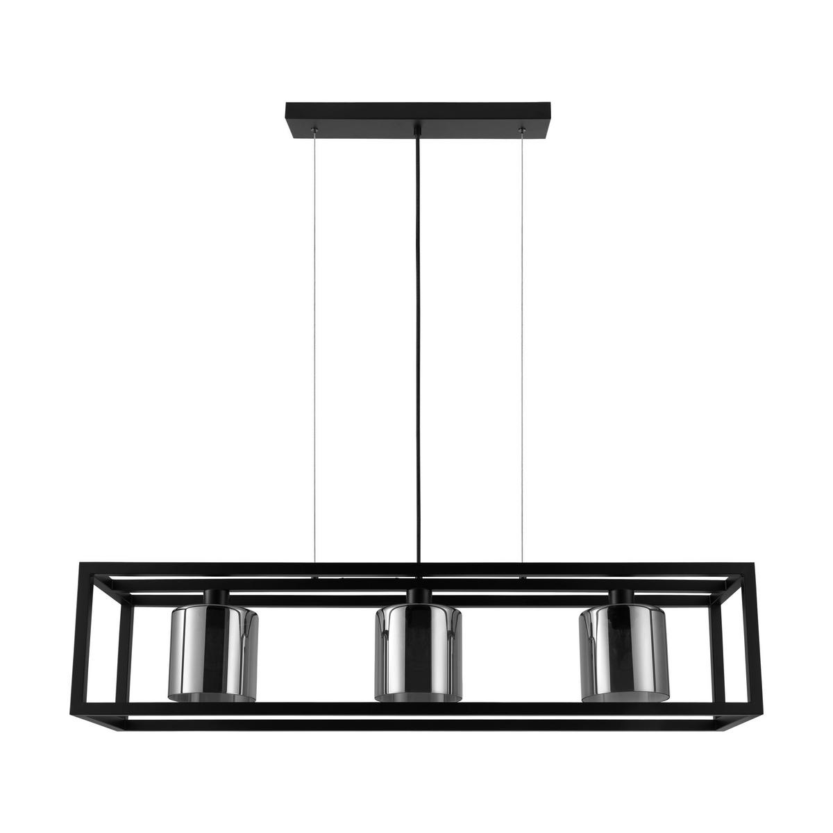 HÄNGLAMPA 110/25/110 cm  - svart, Basics, metall/glas (110/25/110cm) - Eglo