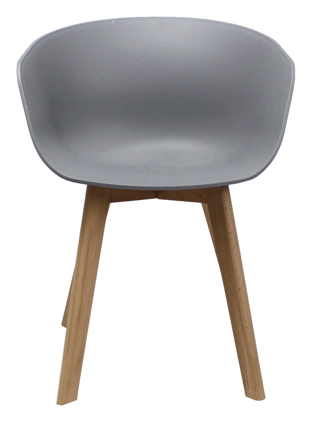 SADA ŽIDLÍ S PODRUČKAMI 4 kusy - šedá/přírodní barvy, Moderní, dřevo/plast (60/78,5/44cm) - MID.YOU