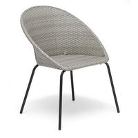 TRÄDGÅRDSSTOL i trä, metall grå, svart  - vit/grå, Basics, metall/trä (62/80/64cm) - Hillerstorp