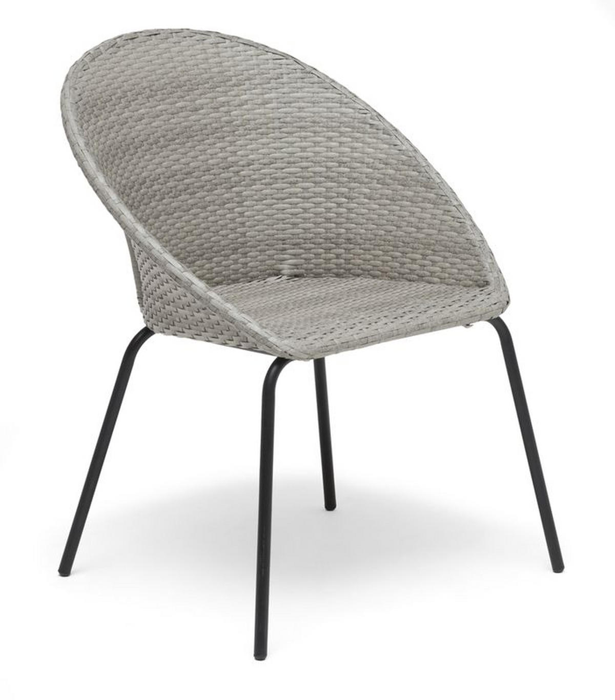 TRÄDGÅRDSSTOL i trä, metall grå, svart  - vit/grå, Basics, metall/trä (62/80/64cm) - Hillerstorp