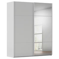 SCHWEBETÜRENSCHRANK 201/223/68 cm,  in Grau, 2 Tür(en)  - Grau, KONVENTIONELL, Glas/Holzwerkstoff (201/223/68cm) - Novel