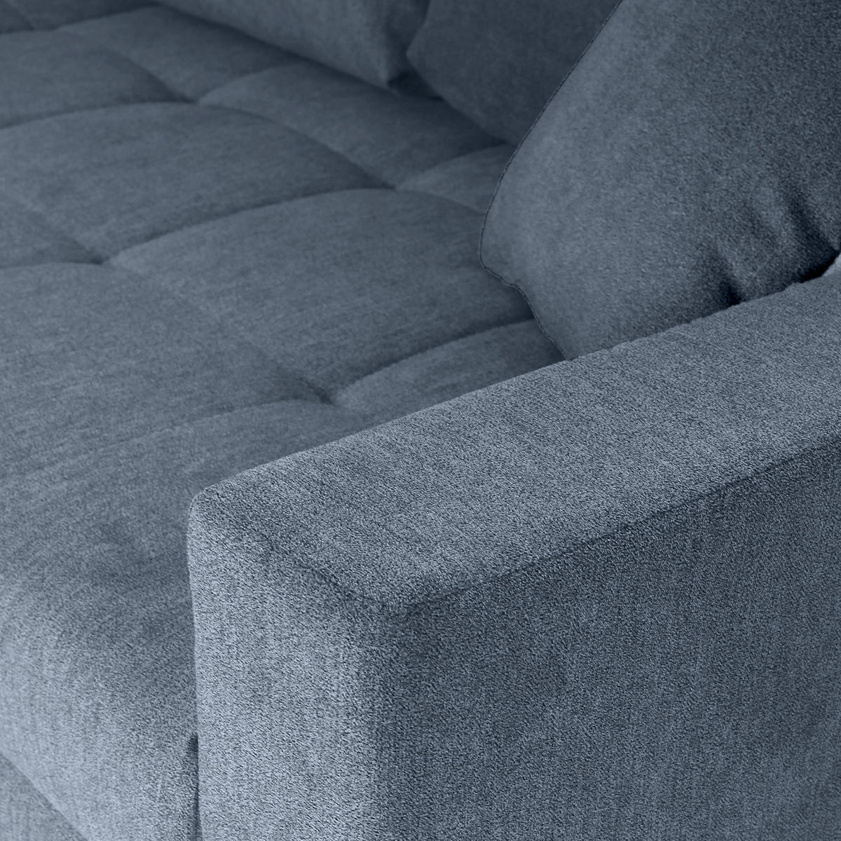 HÖRNSOFFA i flatväv blå  - kromfärg/blå, Design, textil/plast (190/245cm) - MID.YOU