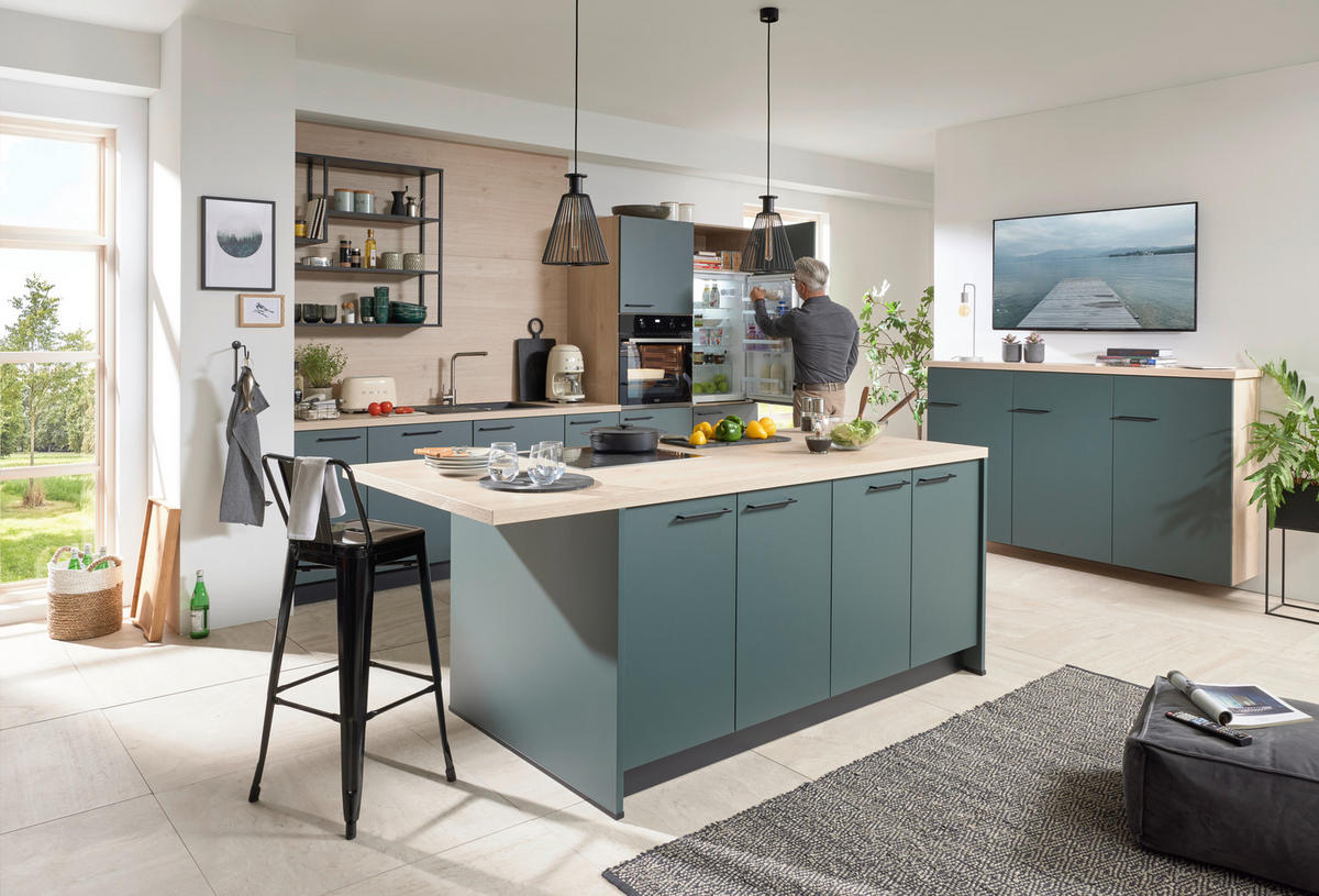 EINBAUKÜCHE   - Grün, Design, Holzwerkstoff - Dieter Knoll