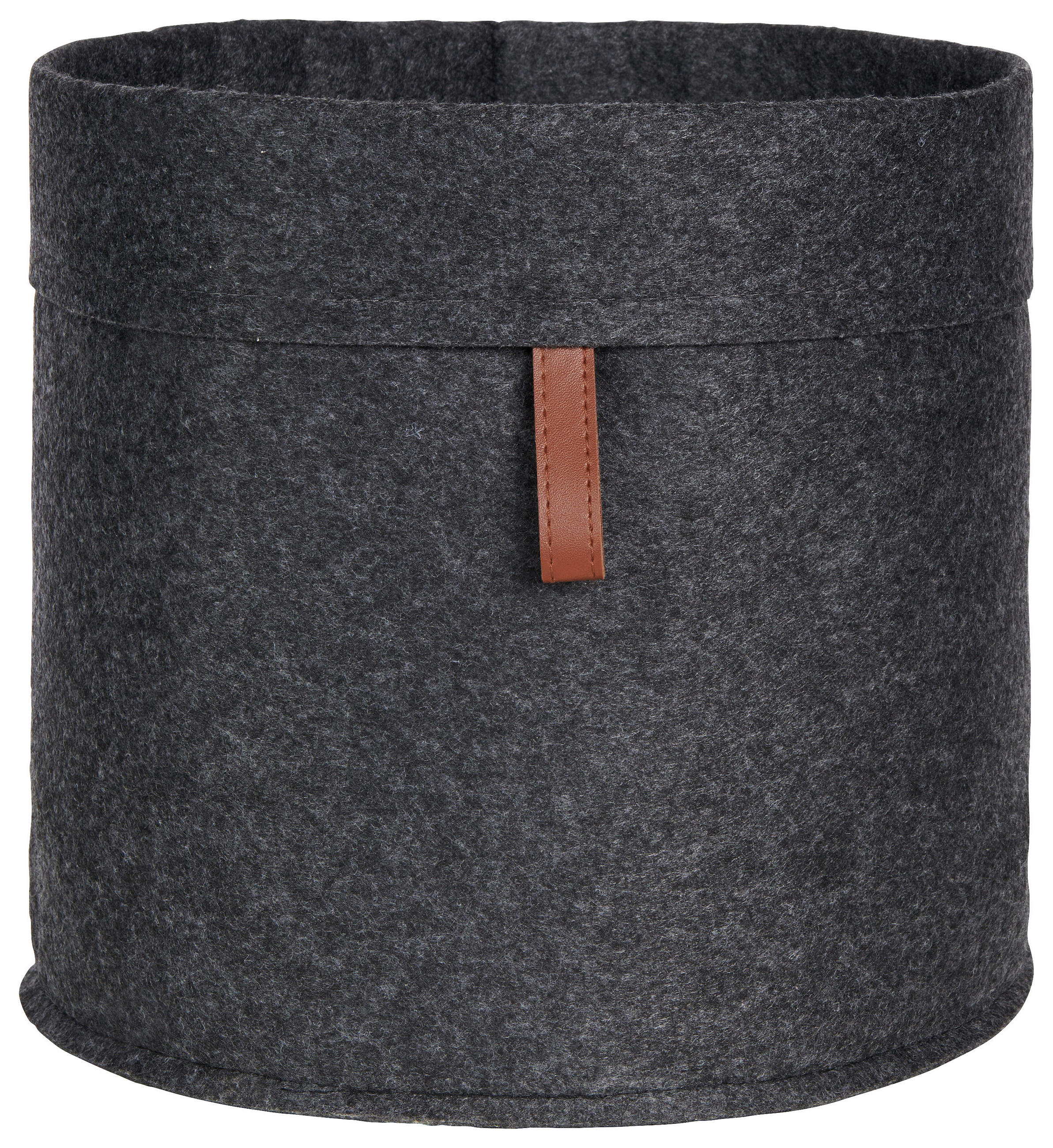 KOŠ DO REGÁLU, hnědá, tmavě šedá - tmavě šedá/hnědá, Trend, textil (25/24cm) - Landscape