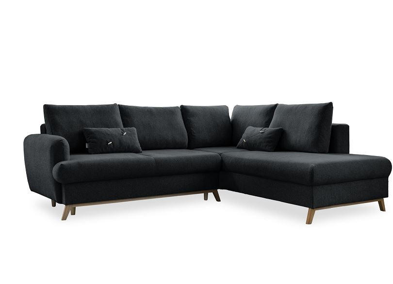 MID.YOU ROHOVÁ SEDACIA SÚPRAVA, textil, tmavosivá