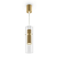 PENDELLEUCHTE Modern 8/32 cm   - Transparent/Goldfarben, Trend, Glas/Metall (8/32cm) - MAYTONI