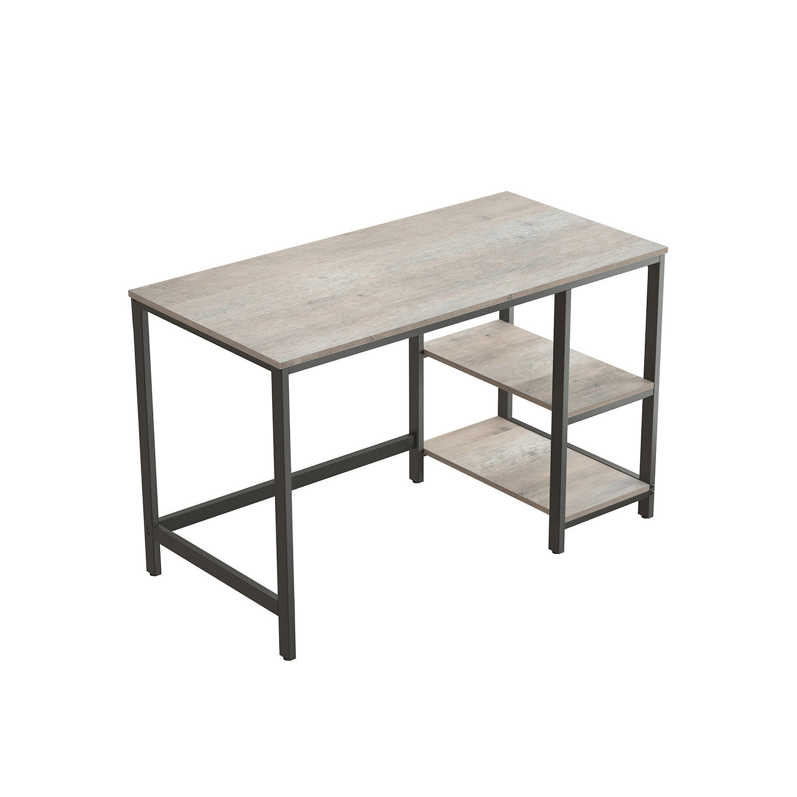 SCHREIBTISCH 120/60/75 cm  in Greige  - Greige/Schwarz, Basics, Holzwerkstoff/Metall (120/60/75cm) - Boxxx