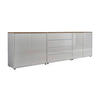 SIDEBOARD Mailand Set 5  in 237/73/33 cm  - Weiß Hochglanz/Schwarz, MODERN, Holzwerkstoff/Kunststoff (237/73/33cm) - MID.YOU