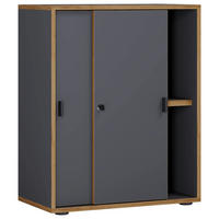 AKTENSCHRANK  - Honigeiche/Anthrazit, Design, Holzwerkstoff (60cm) - P & B