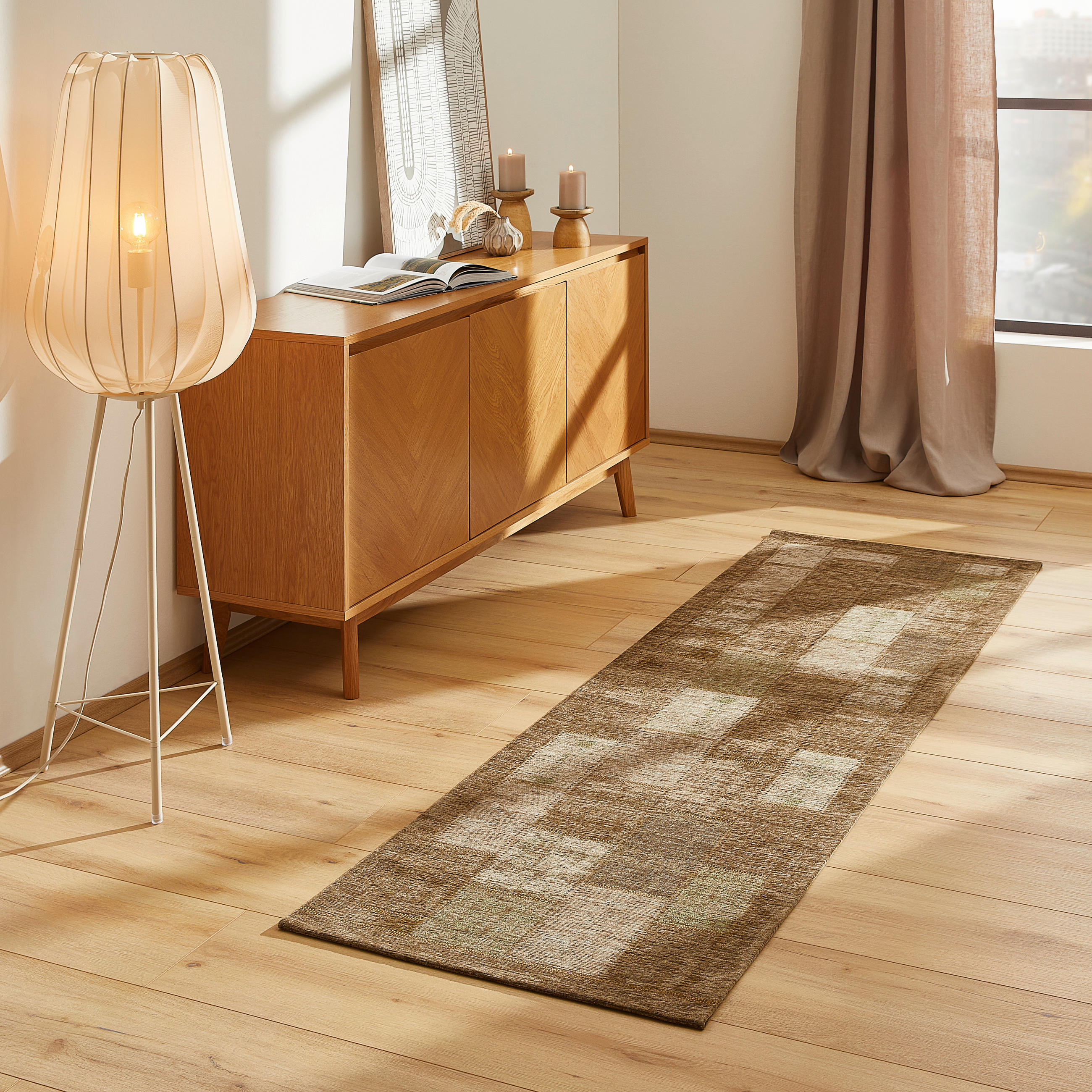 Thumbnail - Novel Läufer, Grün, Kunststoff, Textil, rechteckig, 68x220 cm, Textiles Vertrauen - Oeko-Tex®, Teppiche & Böden, Teppich...