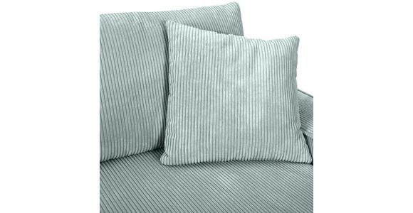 ECKSOFA in Cord Mintgrün  - Schwarz/Mintgrün, KONVENTIONELL, Kunststoff/Textil (250/153cm) - Ambia Home