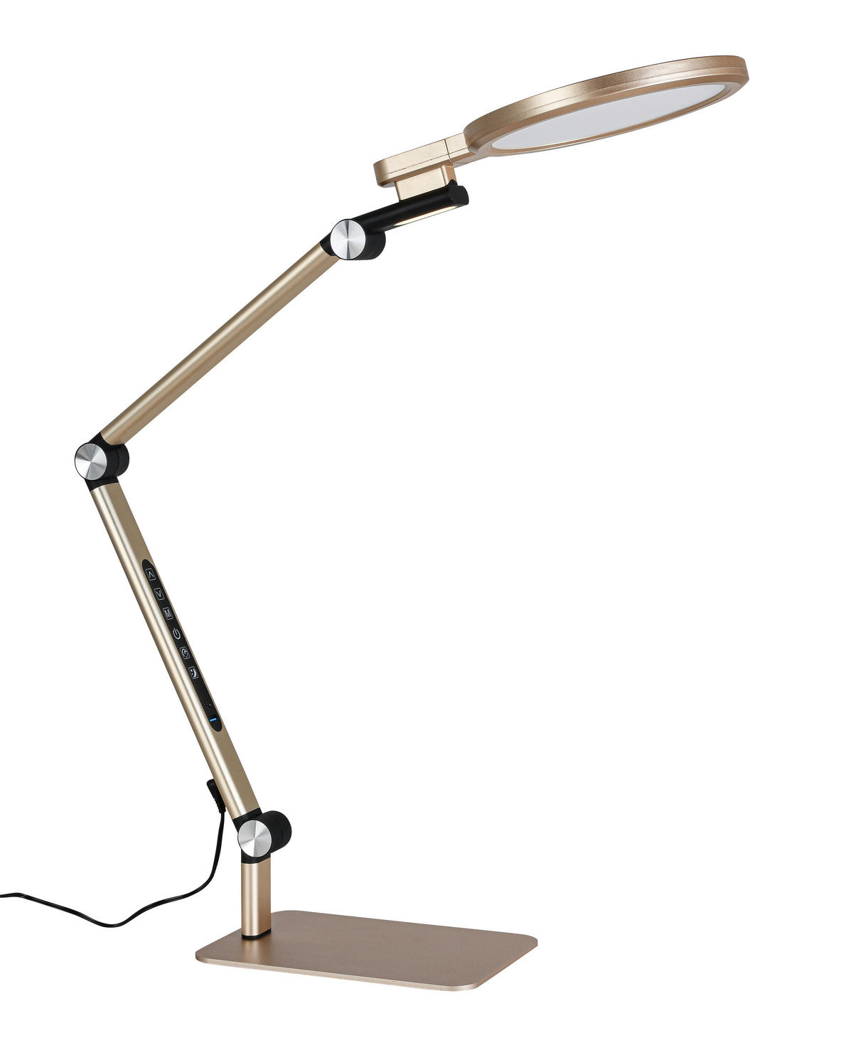 LED-SKRIVBORDSLAMPA 98/20/22,5 cm   - vit/champagne, Design, metall/plast (98/20/22,5cm) - Novel