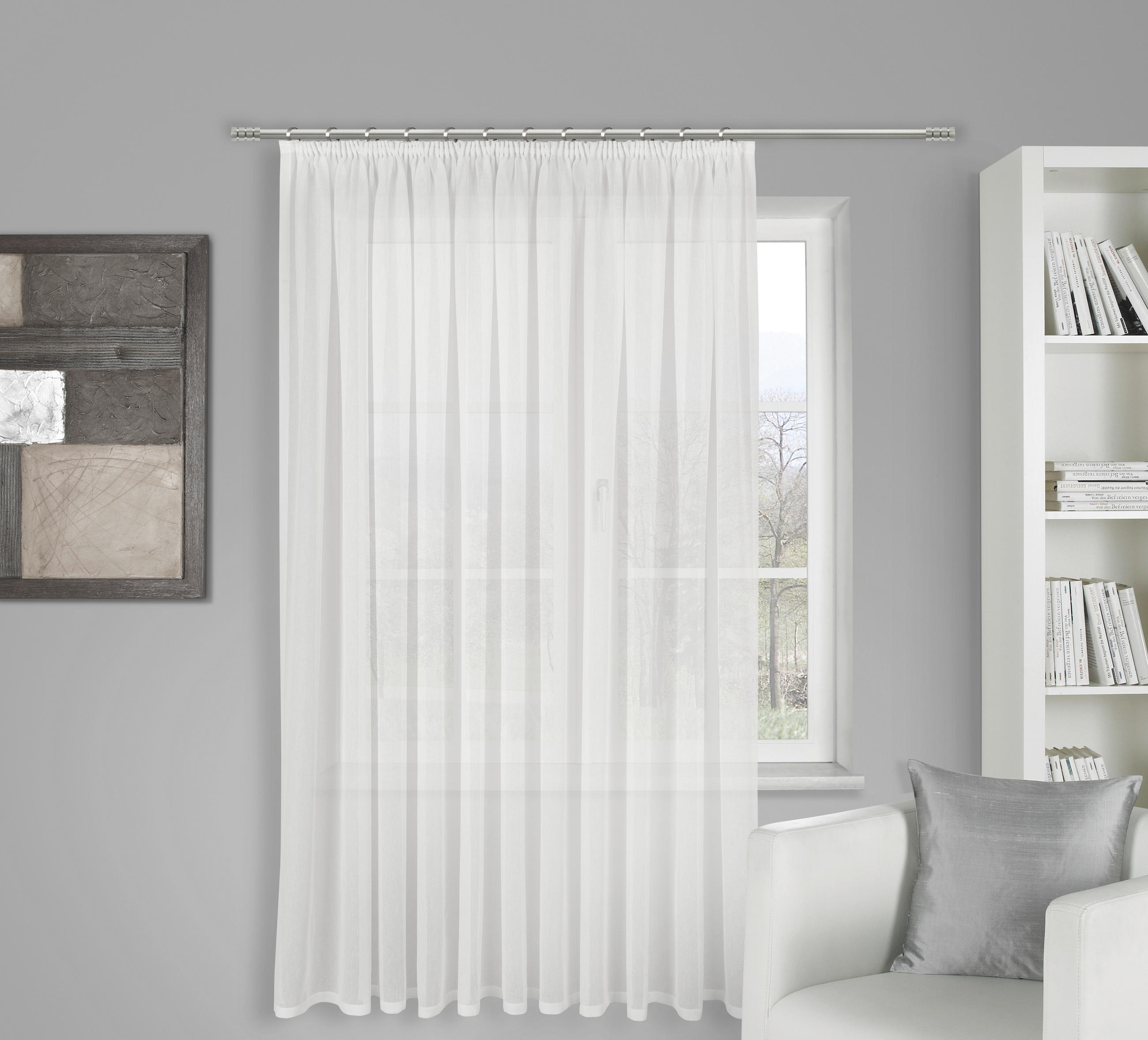 FERTIGSTORE  halbtransparent   300/175 cm  - Creme, KONVENTIONELL, Textil (300/175cm) - Esposa