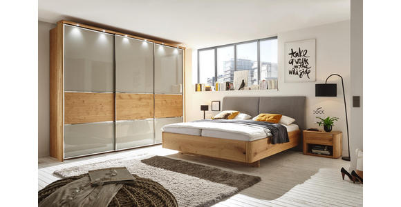 BETT 180/200 cm in Eichefarben - Eichefarben/Buchefarben, Natur, Holz/Textil (180/200cm) - Valnatura