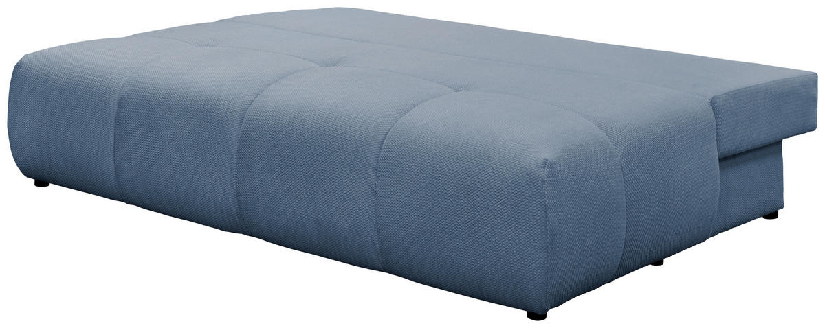 SCHLAFSOFA Struktur Blaugrau  - Blaugrau/Schwarz, Design, Textil (208cm) - MID.YOU