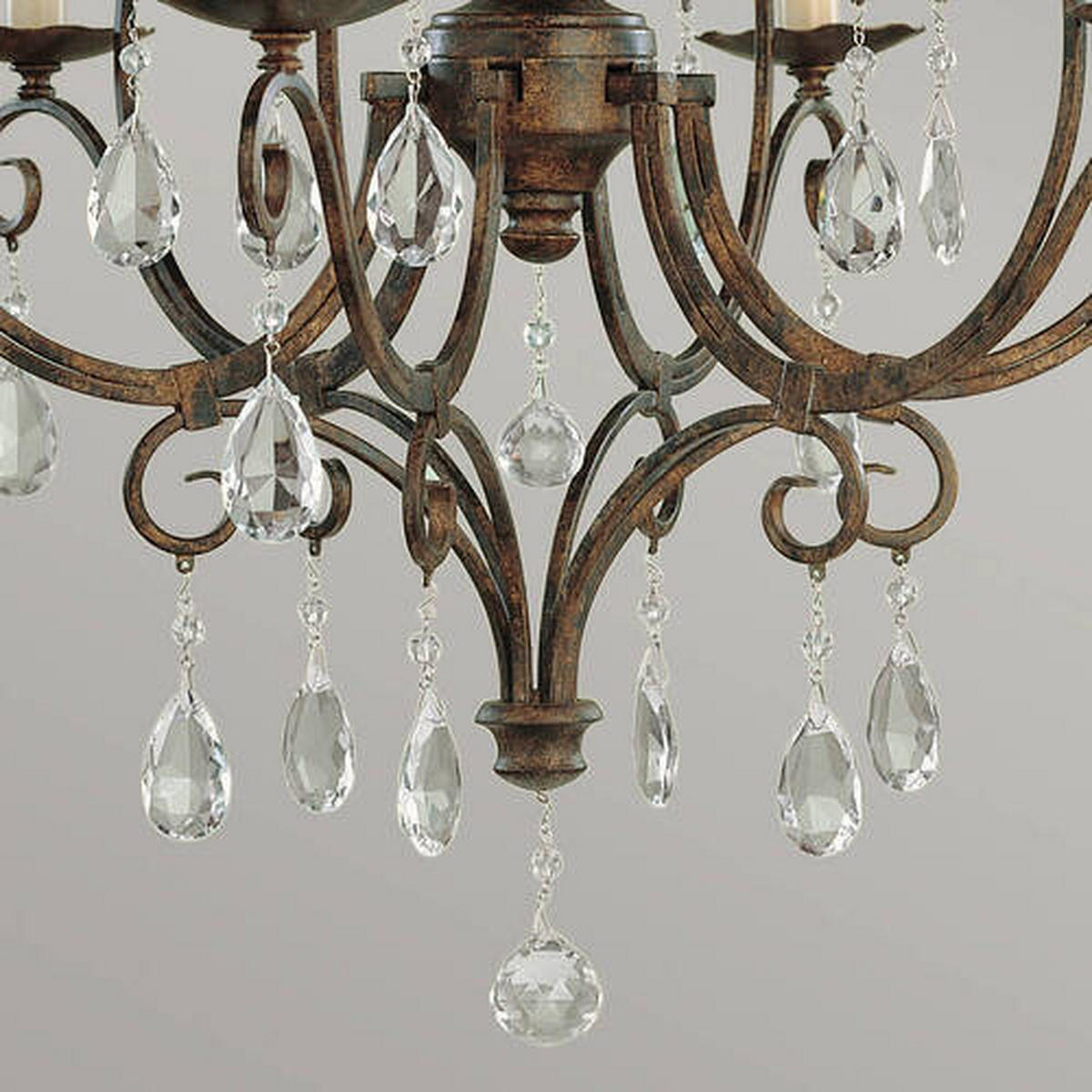 LESTENEC  Elstead Chateau      63.8/68.3 cm      E14 - barve brona, Konvencionalno, kovina/steklo (63.8/68.3cm) - Elstead Lighting