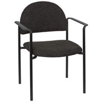 BESUCHERSTUHL Schwarz, Dunkelgrau  - Dunkelgrau/Schwarz, Basics, Kunststoff/Textil (55/84/42cm) - MID.YOU