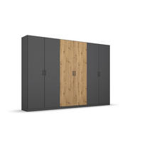 DREHTÜRENSCHRANK  in Grau, Eiche Artisan  - Eiche Artisan/Grau, MODERN, Holzwerkstoff/Kunststoff (271/210/54cm) - Rauch Möbel
