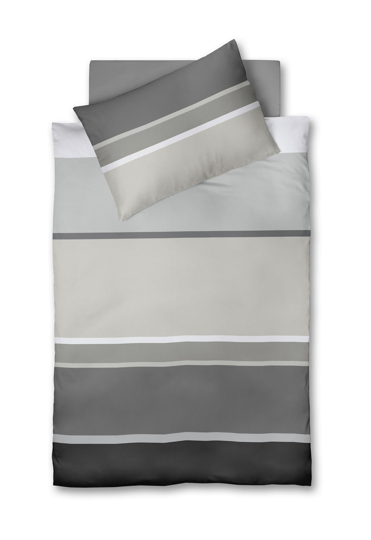 ÁGYNEMŰHUZAT-GARNITÚRA 140/200 cm  - világosszürke/kékesszürke, Basics, textil (140/200cm) - Fleuresse