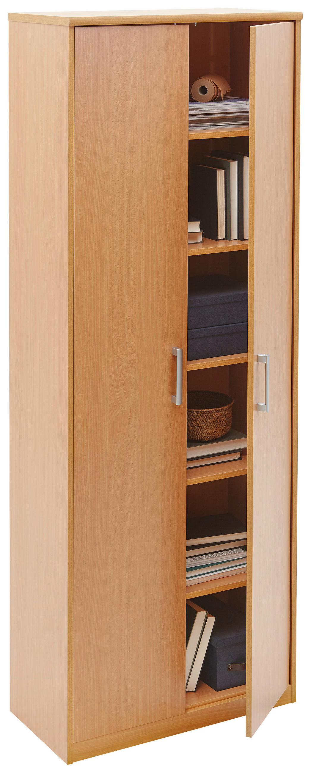 MEHRZWECKSCHRANK 72/194/36 cm  in Buchefarben  - Silberfarben/Buchefarben, Basics, Holzwerkstoff/Kunststoff (72/194/36cm) - Xora