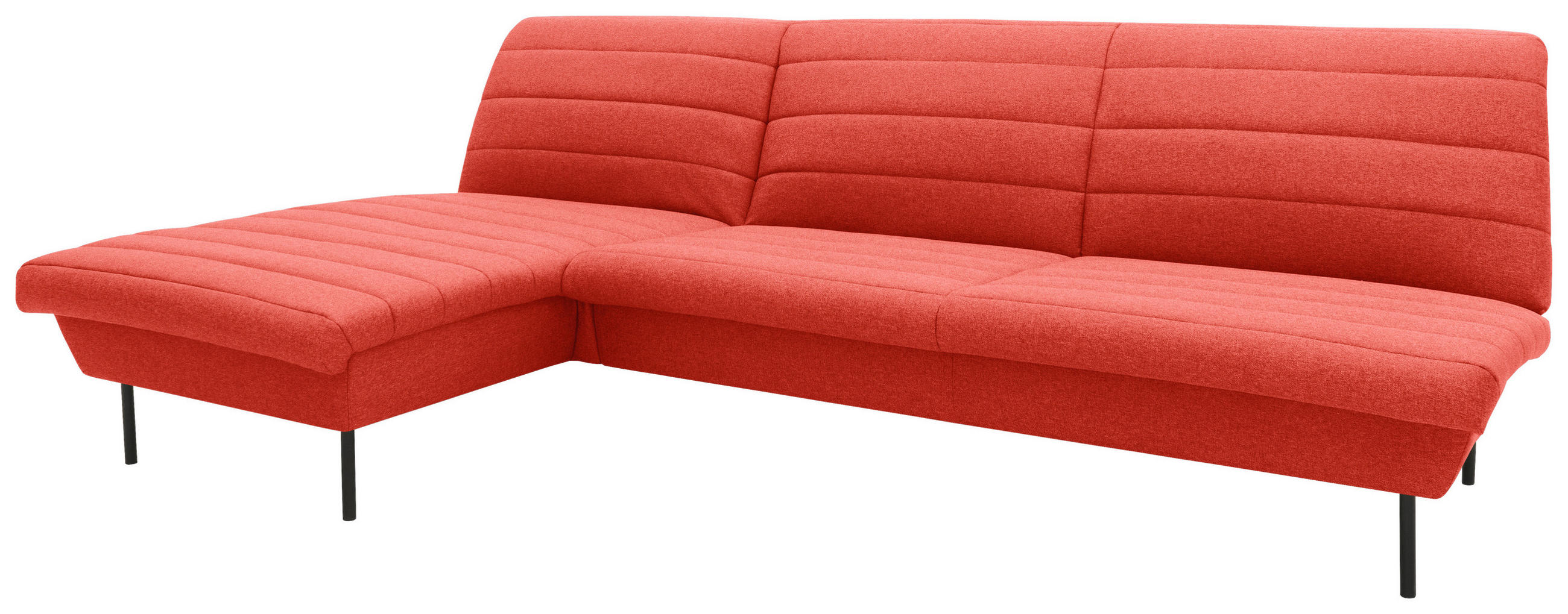 ECKSOFA Looks IX Orange Webstoff  - Schwarz/Orange, Design, Textil/Metall (168/274cm) - LOOKS by W.Joop