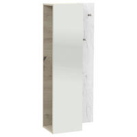 GARDEROBE 2-teilig  in 72/160/35,7 cm  - Eichefarben/Weiß, Natur, Glas/Holz (72/160/35,7cm) - Voglauer