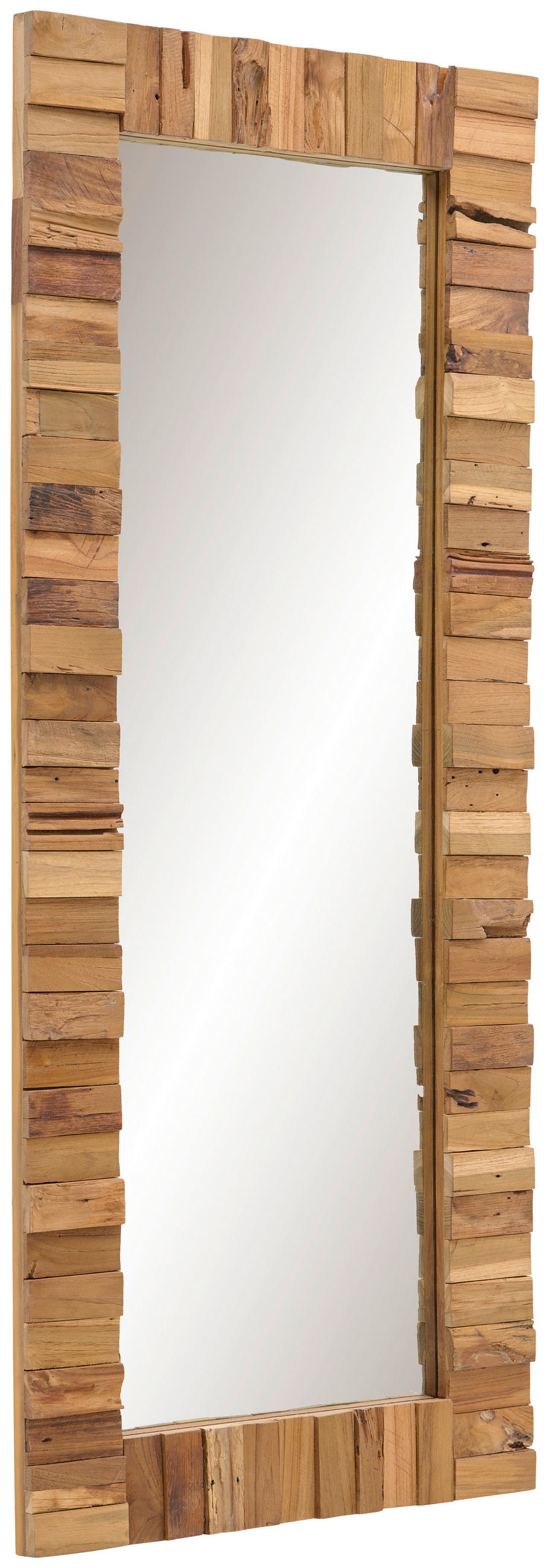 STENSKO OGLEDALO, 70/170/4 cm les  - barva tikovine, Trend, steklo/les (70/170/4cm) - Landscape